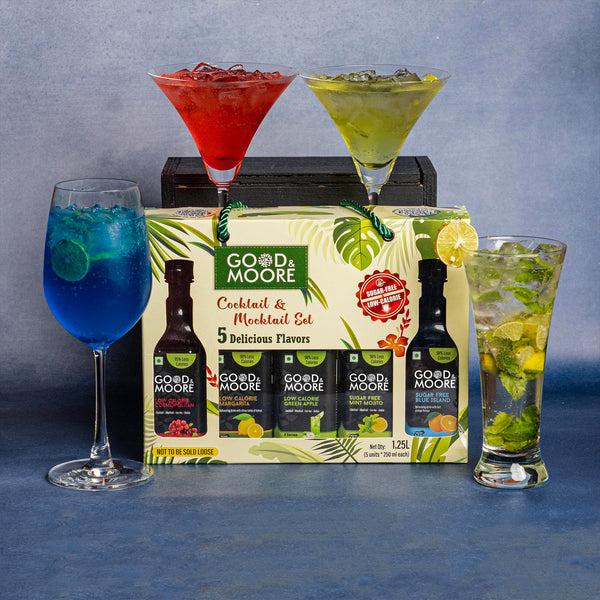 Sugar-free/Low Calorie Cocktail & Mocktail Syrup Gift Pack | 5 Delicious Flavors | 250mlX5