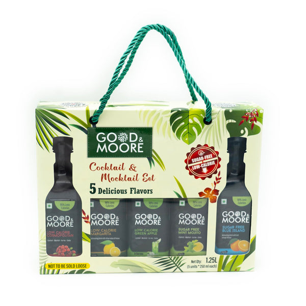Sugar-free/Low Calorie Cocktail & Mocktail Syrup Gift Pack | 5 Delicious Flavors | 250mlX5